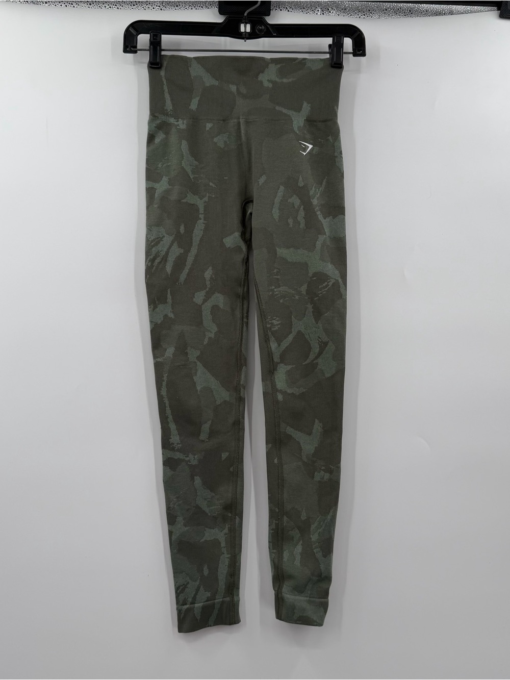 Gymshark adapt seamless green camo leggings xs